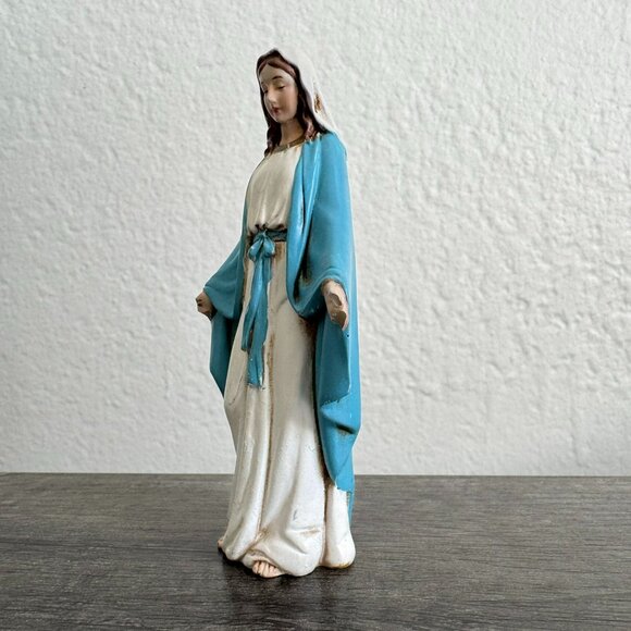Virgin Mary Figurine Statue | 4.25" Catholic Religious Decor | Mother of God - Picture 6 of 13